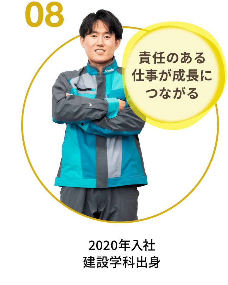 08｜責任のある仕事が成長につながる｜2020年入社 建設学科出身
