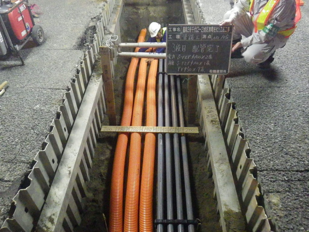 福岡３号千代（２－２）地区無電柱化５工区工事